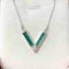 Green tourmaline choker necklace for girls