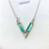 Green tourmaline choker necklace for girls