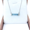 Horizontal aquamarine necklace for girls - aquamarine choker - horizontal crystal choker