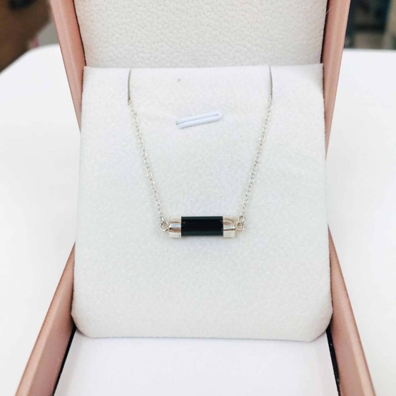 Horizontal black tourmaline choker for girls - black tourmaline choker - horizontal crystal choker