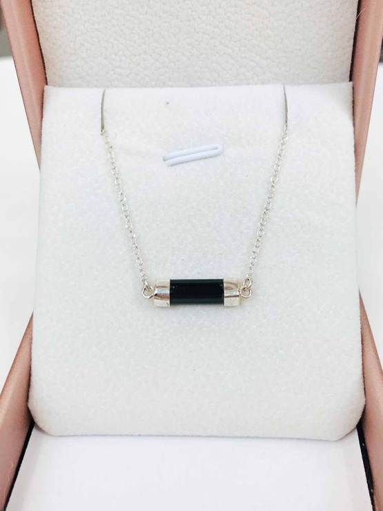 Horizontal black tourmaline choker for girls - black tourmaline choker - horizontal crystal choker