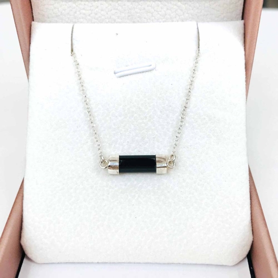 Horizontal black tourmaline choker for girls - black tourmaline choker - horizontal crystal choker