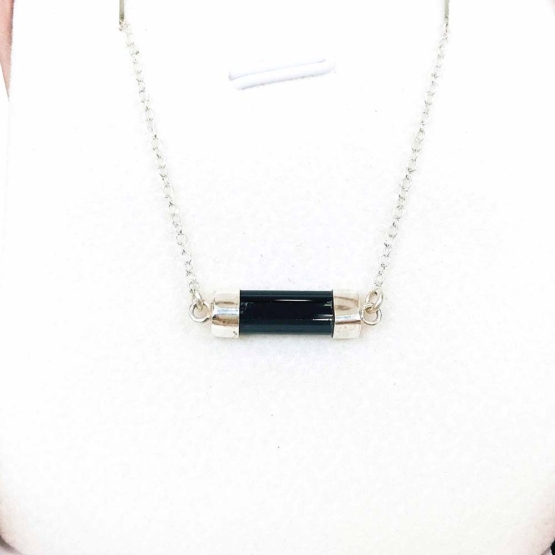 Horizontal black tourmaline choker for girls - black tourmaline choker - horizontal crystal choker