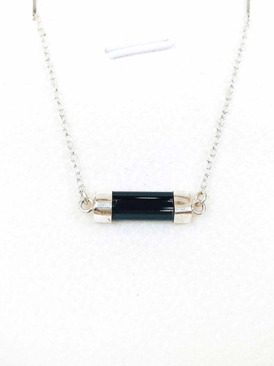 Horizontal black tourmaline choker for girls - black tourmaline choker - horizontal crystal choker