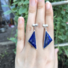 Lapis earrings for girls- Lapis lazuli dangle earrings - lapis jewelry- Blue stone earrings