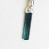 Indicolite tourmaline crystal pendant necklace for girls - dark tourmaline pendant