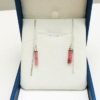 Pink tourmaline thread earrings for girls - tourmaline crystal earrings- pink stone earrings