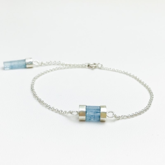 Dainty aquamarine bracelet for girls
