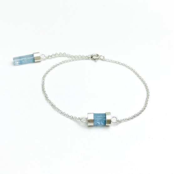 Dainty aquamarine bracelet for girls