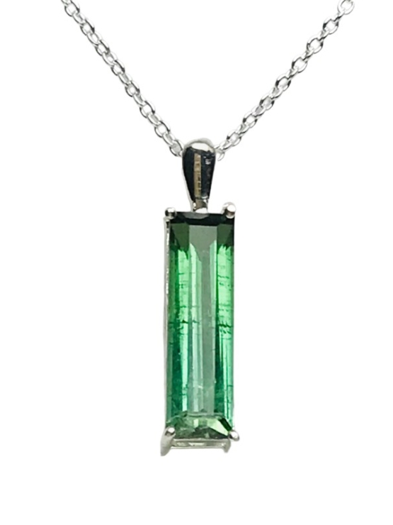 Faceted stone pendants