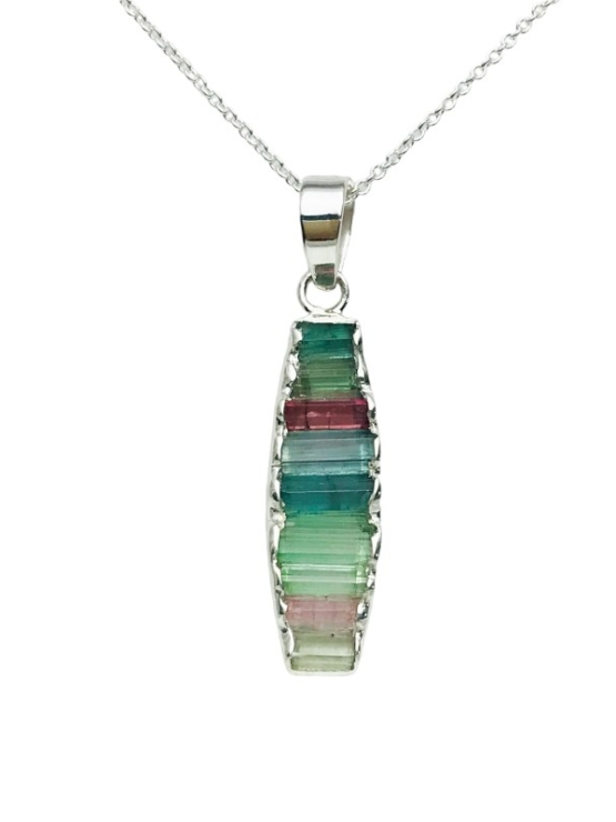Multi-color Tourmaline pendant