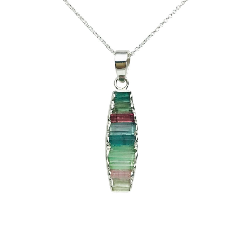 Multi-color Tourmaline pendant