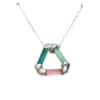 Triangle tourmaline pendant sterling silver triangle tourmaline pendant multicolor tourmaline pendant