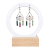 Boho tourmaline crystal earrings tourmaline crystal earrings tourmaline dangle earrings multicolor tourmaline hoop earrings silver