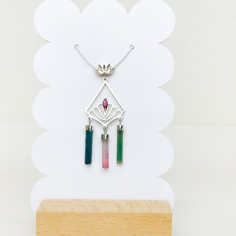 Boho tourmaline crystal pendant silver tourmaline lotus pendant silver silver multicolor tourmaline lotus pendant Boho tourmaline crystal pendant silver tourmaline lotus pendant silver silver multicolor tourmaline lotus pendant