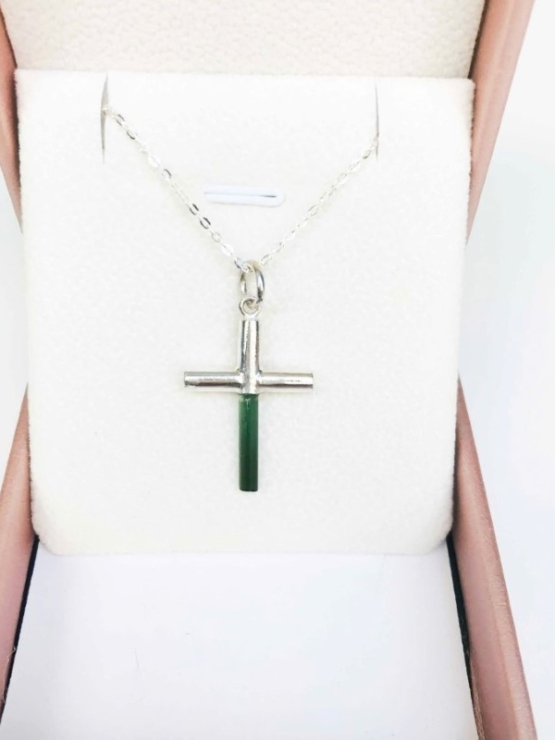 Green tourmaline cross pendant Sterling silver tourmaline crystal pendant Green tourmaline jewelry natural tourmaline pendant