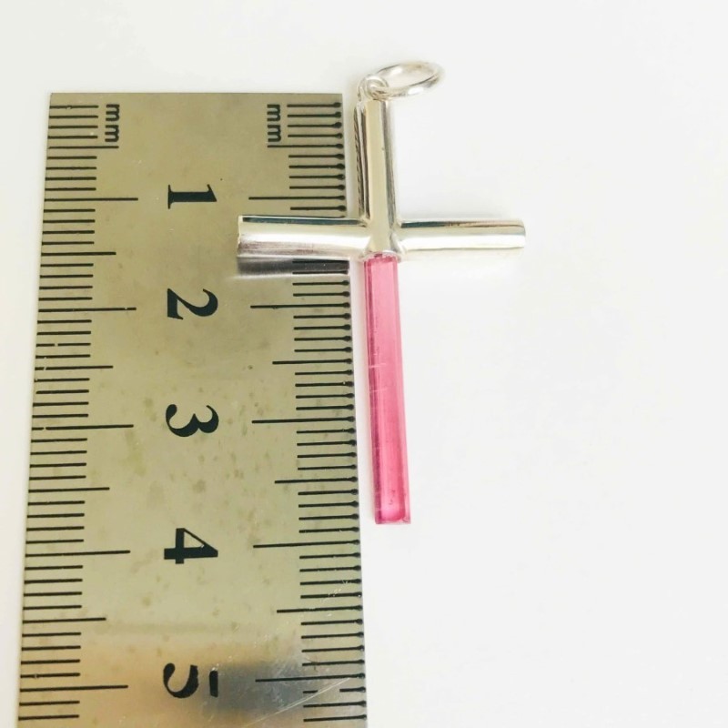 Pink tourmaline cross pendant Sterling silver tourmaline crystal pendant pink tourmaline jewelry natural tourmaline pendant Pink tourmaline cross pendant Sterling silver tourmaline crystal pendant pink tourmaline jewelry natural tourmaline pendant