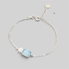 Aquamarine bracelet for girls Rose cut aquamarine bracelet natural aquamarine bracelet March birthstone bracelet