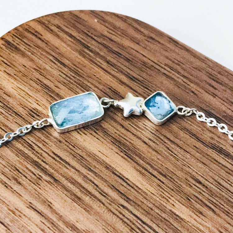 Aquamarine bracelet for girls Rose cut aquamarine bracelet natural aquamarine bracelet March birthstone bracelet Aquamarine bracelet for girls Rose cut aquamarine bracelet natural aquamarine bracelet March birthstone bracelet