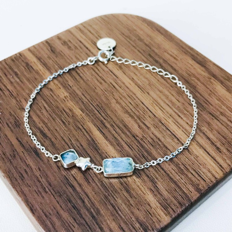 Aquamarine bracelet for girls Rose cut aquamarine bracelet natural aquamarine bracelet March birthstone bracelet Aquamarine bracelet for girls Rose cut aquamarine bracelet natural aquamarine bracelet March birthstone bracelet