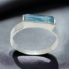 Aquamarine crystal ring for girl Raw aquamarine ring Natural aquamarine silver ring