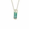 Cage indicolite tourmaline crystal pendant for girls