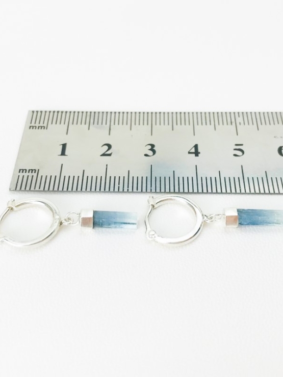 Dainty aquamarine hoop earrings for girls natural aquamarine earrings raw aquamarine earrings