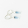 Dainty aquamarine hoop earrings for girls natural aquamarine earrings raw aquamarine earrings