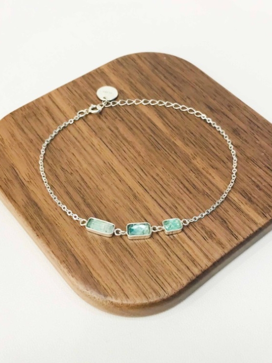 Dainty green tourmaline bracelet for girls natural green tourmaline bracelet tiny green tourmaline bracelet natural green tourmalibracelet for women (1)