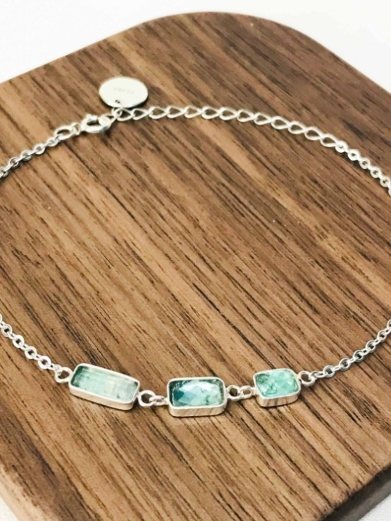 Dainty green tourmaline bracelet for girls natural green tourmaline bracelet tiny green tourmaline bracelet natural green tourmalibracelet for women (1)