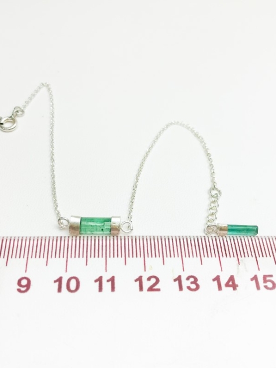 Dainty green tourmaline bracelet for girls-natural green tourmaline bracelet-tiny tourmaline bracelet for women
