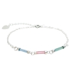 Dainty multi-color tourmaline bracelet for girls-natural mix-color tourmaline bracelet-tiny mix-color tourmaline bracelet for women