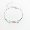 Dainty watermelon tourmaline bracelet for girls-natural watermelon tourmaline bracelet-tiny watermelon tourmaline bracelet for women (18)