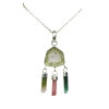 Dream catcher tourmaline pendant Sterling silver watermelon tourmaline pendant