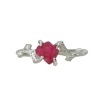 Raw spinel ring Tree branch red spinel ring