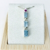Rectangle aquamarine pendant