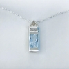Rectangle aquamarine pendant Facted aquamarine pendant Natural aquamarine pendant