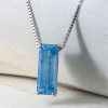 Rectangle aquamarine pendant