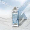 Rectangle aquamarine pendant