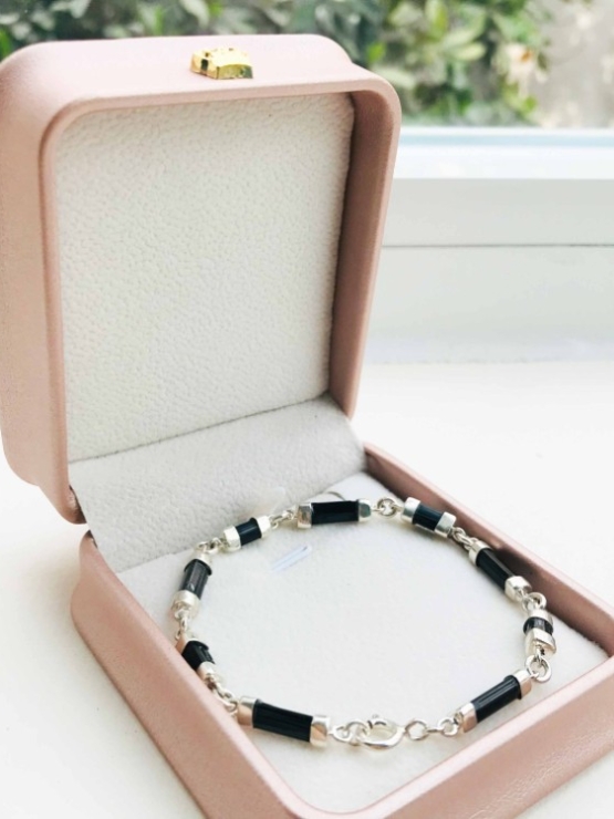 Unique black tourmaline bracelet for girls natural black tourmaline bracelet tiny black tourmaline bracelet natural black tourmaline bracelet (1)