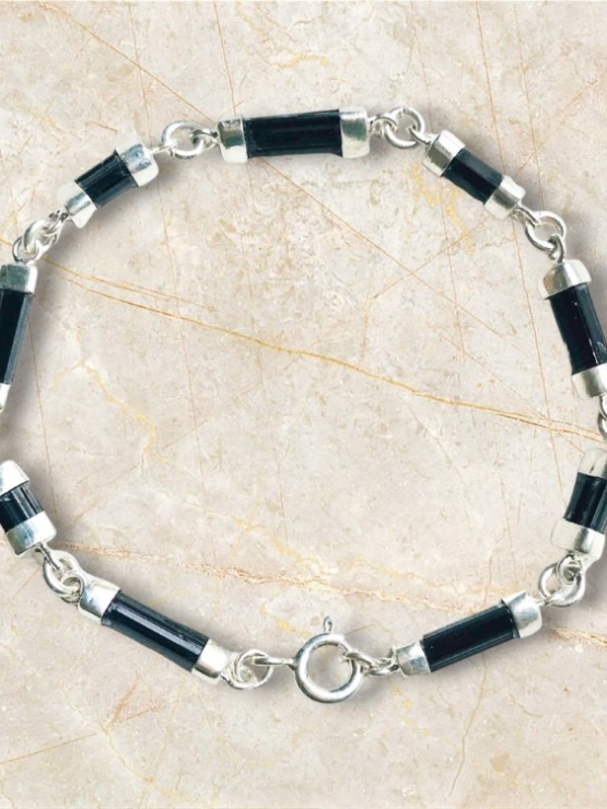 Unique black tourmaline bracelet for girls natural black tourmaline bracelet tiny black tourmaline bracelet natural black tourmaline bracelet (1)