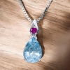 Waterdrop aquamarine pendant