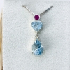 Waterdrop aquamarine pendant