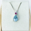 Waterdrop aquamarine pendant