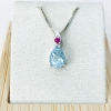 Waterdrop aquamarine pendant