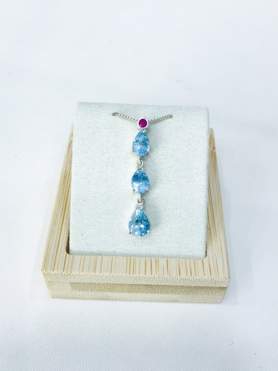 Waterdrop aquamarine pendant