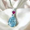 Waterdrop aquamarine pendant