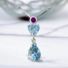 Waterdrop aquamarine pendant