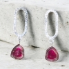 Watermelon tourmaline earrings
