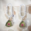 Watermelon tourmaline earrings